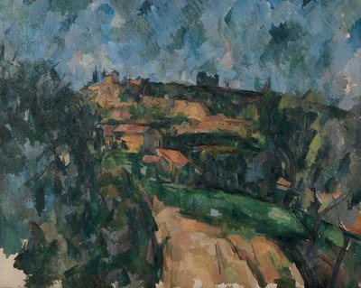 Kurve der Straße am oberen Ende des Chemin des Lauves von Paul Cézanne